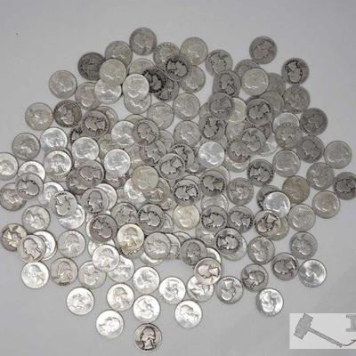 Approx 168 Pre 1964 Silver Quarter's, Weighs Approx 1,030.6g
Approx 168 Pre 1964 Silver Quarter's, Weighs Approx 1,030.6g