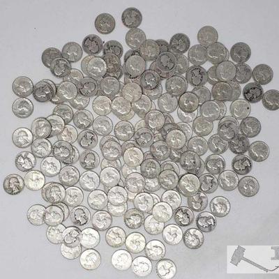 Approx 164 Pre 1964 Silver Quarter's, Weighs Approx 1,020.5g
Approx 164 Pre 1964 Silver Quarter's, Weighs Approx 1,020.5g
