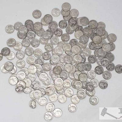 Approx 161 Pre 1964 Silver Quarter's, Weighs Approx 1,008.5g
Approx 161 Pre 1964 Silver Quarter's, Weighs Approx 1,008.5g