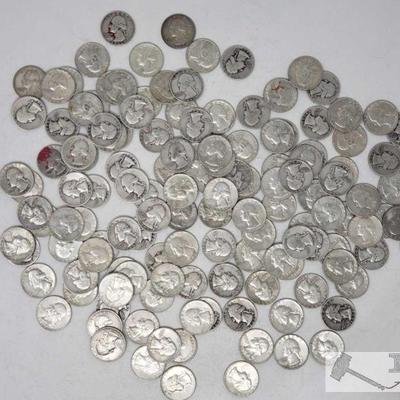 Approx Pre 1964 Sliver Quarter's Weighs Approx 861g
Approx 138 Pre 1964 Sliver Quarter's Weighs Approx 861g