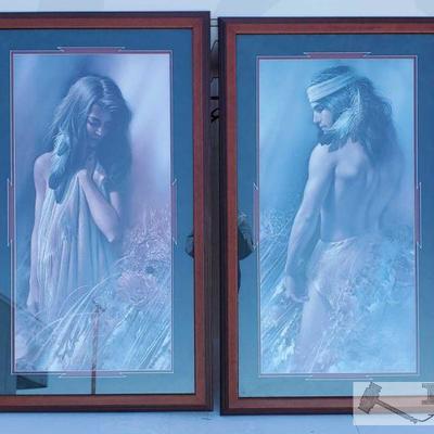 Lee Bogle's "First Glance" 1 and 2, Framed
Lee Bogle's First Glance 1 and 2, 37.5" x 18.75" prints 857/995....