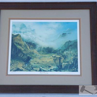 "God's Country" by Gary Miller, Framed
Gary Miller's God's Country 17" x 21" print 348/1000....
