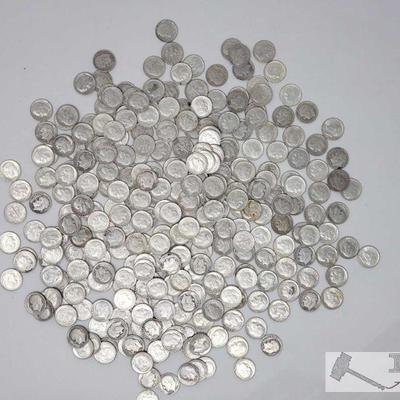 Pre 1964 Silver Dimes, Weighs Approx 750.0g
Pre 1964 Silver Dimes, Weighs Approx 750.0g