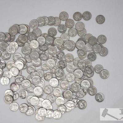 Approx 162 Pre 1964 Silver Quarter's, Weighs Approx 999.5g
Approx 162 Pre 1964 Silver Quarter's, Weighs Approx 999.5g

