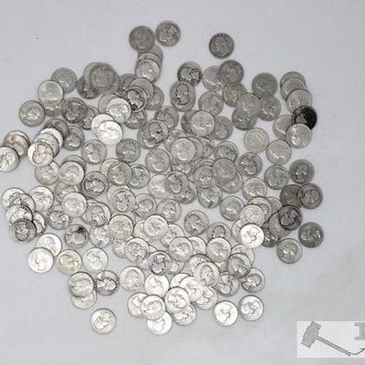Approx 159 Pre 1964 Silver Quarter's, Weighs Approx 993.4g
Approx 159 Pre 1964 Silver Quarter's, Weighs Approx 993.4g