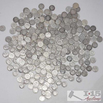 Pre 1964 Silver Dimes, Weighs Approx 762.1g