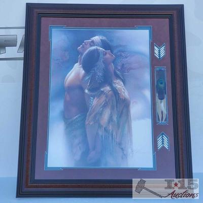 "Soul Mates" by Lee Bogle, Beautiful Frame
Lee Bogle's Soul Mates 35" x 25" print 82/1975. 47" x...