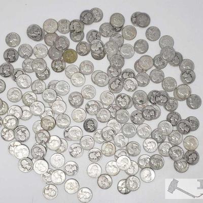 Approx 159 Pre 1964 Sliver Quarter's Weighs Approx 1,000g
Approx 159 Pre 1964 Sliver Quarter's Weighs Approx 1,000g