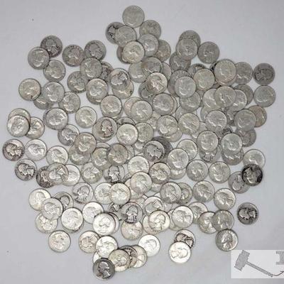 Approx 164 Pre 1964 Silver Quarter's, Weighs Approx 1,019.7g
Approx 164 Pre 1964 Silver Quarter's, Weighs Approx 1,019.7g