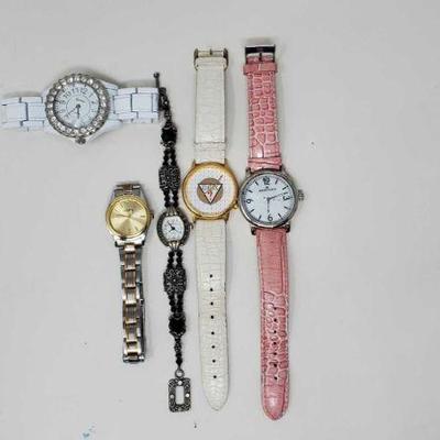 Lot of 5 watches. Brands are AnnE Klien , Guess and more 