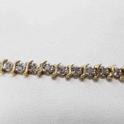 10k Gold Diamond Bracelet 5.5g
Measures Approx 7.5