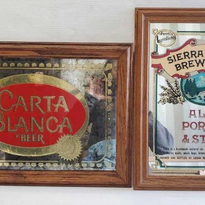 Carta Blanca and Sierra Nevada Brweing Co. Mirror Signs
Measures approx from 21