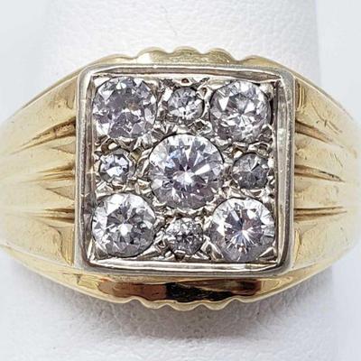 880: 14k Gold Diamond Ring, 10.7g
Weighs approx 10.7g Ring size Approximately 10 Marked
 
