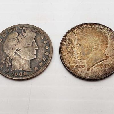 1968 Kenndy Half Dollar and 1900 Liberty Head Dollar
1968 Kenndy Half Dollar and 1900 Liberty Head Dollar
