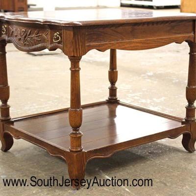  Oak Country French â€œCentury Furnitureâ€ Carved One Drawer 2 Tier Lamp Table

Auction Estimate $100-$200 â€“ Located Inside 
