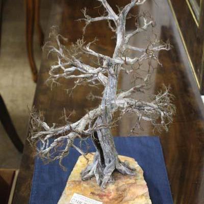  Artistic Sculpture Wired Tree on Stone by Wayne Trinklein with Paperwork of Artist

Auction Estimate $400-$800 â€“ Located Inside 