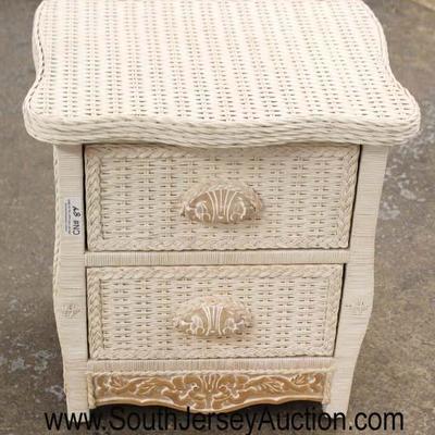  5 Piece â€œJamaica Collection Exclusively For Pier 1â€ Wicker Bedroom Set including Chair, 2 Drawer Night Stand, Lift Top Storage Box,...