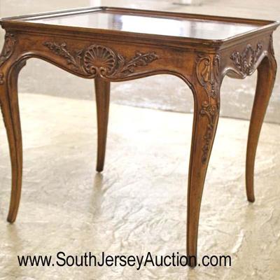  Parquetry Walnut Country French Carved Lamp Table attributed to Henredon Furniture

Auction Estimate $100-$200 â€“ Located Inside 