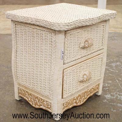  5 Piece â€œJamaica Collection Exclusively For Pier 1â€ Wicker Bedroom Set including Chair, 2 Drawer Night Stand, Lift Top Storage Box,...