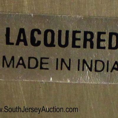  QUALITY Heavy Brass Filigree Serving Tray or Center Tray Lacquer Made in India

Auction Estimate $100-$200 â€“ Located Glassware 