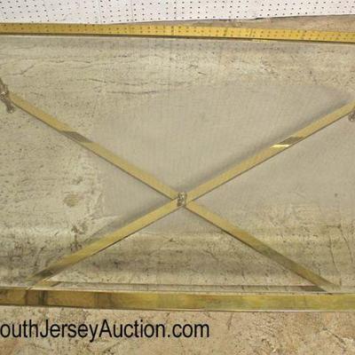  QUALITY Modern Design Glass and Brass Decorator Coffee Table

Auction Estimate $100-$300 â€“ Located Inside 