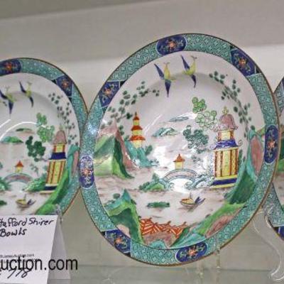  Set of 4 â€œCrown Staffordshireâ€ Hand Painted Decorative Plates

Auction Estimate $50-$100 â€“ Located Glassware 