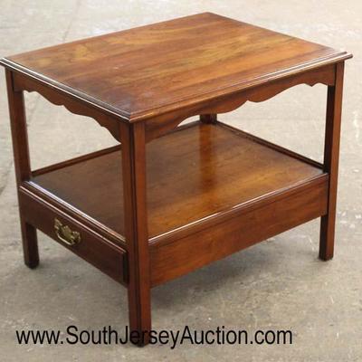  SOLID Cherry â€œStatton Furnitureâ€ One Drawer 2 Tier Lamp Table

Auction Estimate $50-$100 â€“ Located Inside 