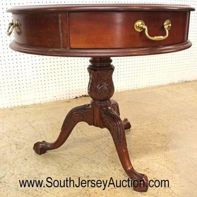  SOLID Cherry â€œPennsylvania House Furnitureâ€ Ball and Claw Chippendale Style Drum Table

Auction Estimate $100-$300 â€“ Located Inside 