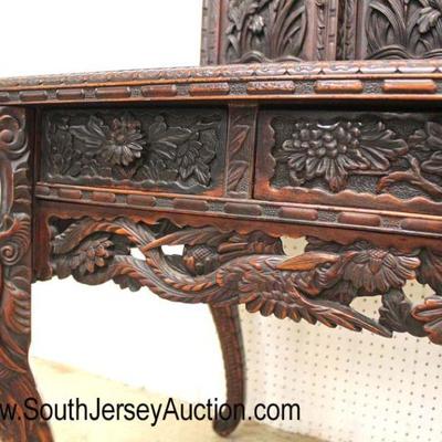  Late 19th Century Early 20th Century Highly Carved and Ornate Asian Hardwood Desk with Fancy Top

Auction Estimate $700-$1200 â€“...