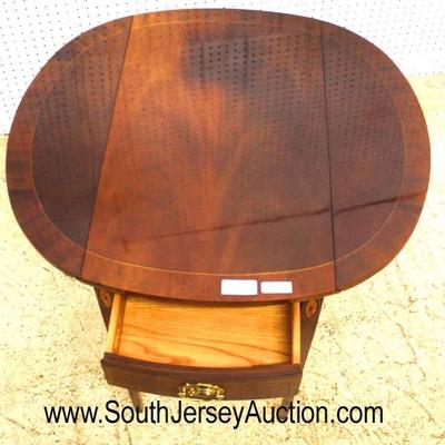  CLEAN â€œCouncill Furnitureâ€ Burl Mahogany Drop Side Pembroke Table with Inlay

Auction Estimate $200-$400 â€“ Located Inside 