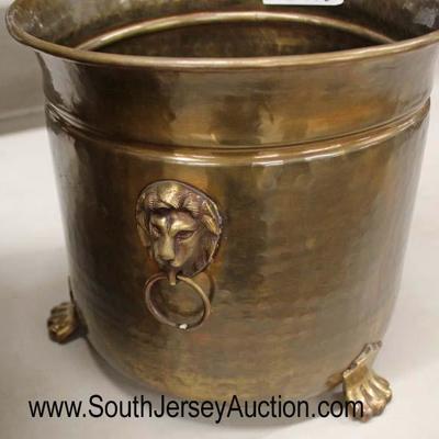  QUALITY Heavy Copper Tri Footed Planters with Paw Feet and Lion Head Pulls

Auction Estimate $100-$300 â€“ Located Inside 