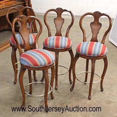  Set of 4 Mahogany Frame French Style Swivel Bar Stools with Upholstered Seats

Auction Estimate $200-$400 â€“ Located Inside 