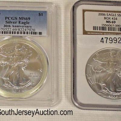  Selection of 2006 and 2016 Silver Eagle Dollars Graded

Auction Estimate $20-$50 each â€“ Located Glassware 