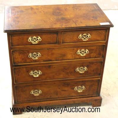  Burl Walnut 2 over 3 Bracket Foot Bachelor Chest

Auction Estimate $200-$400 â€“ Located Inside 