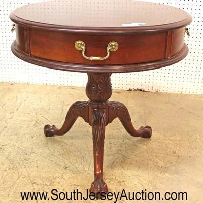  SOLID Cherry â€œPennsylvania House Furnitureâ€ Ball and Claw Chippendale Style Drum Table

Auction Estimate $100-$300 â€“ Located Inside 