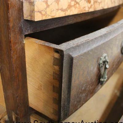 ANTIQUE French Oak 2 Piece Marble Top Curio Buffet with Key

Auction Estimate $400-$800 â€“ Located Inside 