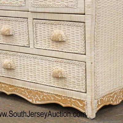  5 Piece â€œJamaica Collection Exclusively For Pier 1â€ Wicker Bedroom Set including Chair, 2 Drawer Night Stand, Lift Top Storage Box,...