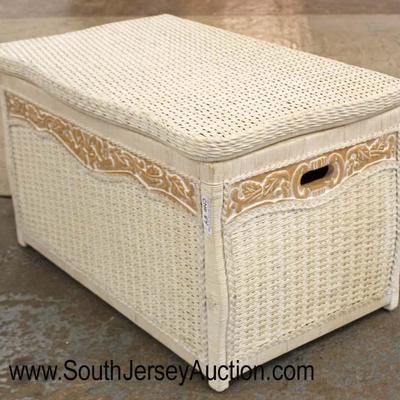  5 Piece â€œJamaica Collection Exclusively For Pier 1â€ Wicker Bedroom Set including Chair, 2 Drawer Night Stand, Lift Top Storage Box,...