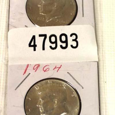  2 Kennedy Silver Half Dollars

Auction Estimate $10-$30 â€“ Located Glassware 
