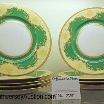  Set of 9 â€œBavariaâ€ 19th Century Cake Plates

Auction Estimate $70-$100 â€“ Located Glassware 