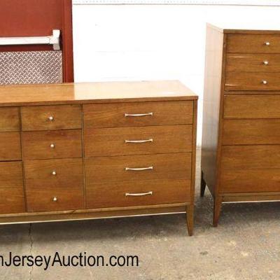  Mid Century Modern Danish Walnut High Chest and Low Chest

Auction Estimate $300-$600 â€“ Located Inside 