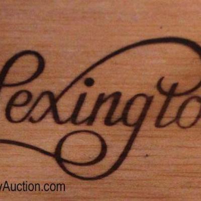  Cherry â€œLexington Furnitureâ€ 2 Piece Full Size Bed and 6 Drawer Low Chest with Oval Mirror Comes with Serta Mattress

Auction...
