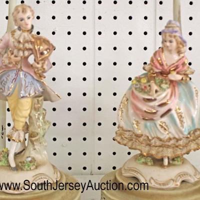  PAIR of French Style Porcelain Figural Boudoir Lamps

Auction Estimate $50-$100 â€“ Located Glassware 
