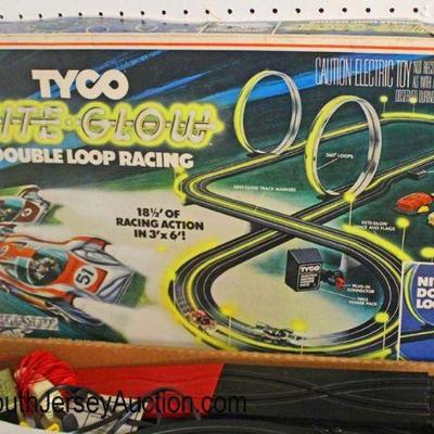  Vintage â€œTycoâ€ Slot Car Racetrack with Cars

Auction Estimate $100-$200 â€“ Located Glassware 