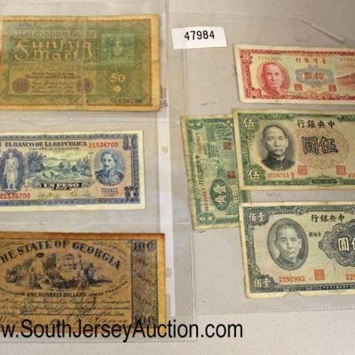  Selection of Foreign and US Paper Money

Auction Estimate $5-$20 â€“ Located Glassware 