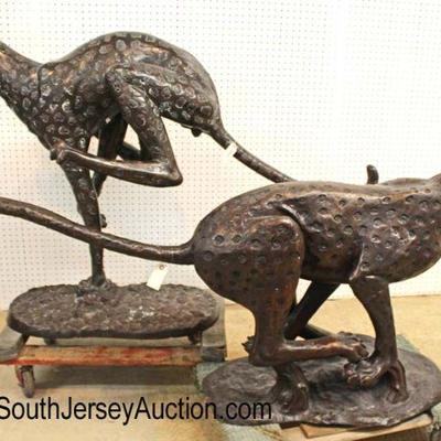  Life Size Bronze Running Cheetah and Leopard â€“ Very Cool

Auction Estimate $1000-$2000 each â€“ Located Inside 