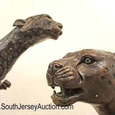  Life Size Bronze Running Cheetah and Leopard â€“ Very Cool

Auction Estimate $1000-$2000 each â€“ Located Inside 