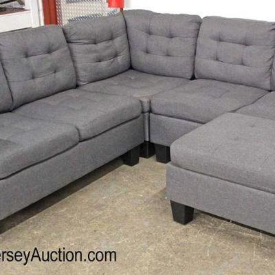  NEW Grey Upholstered Button Tufted Sectional Sofa with Ottoman

Auction Estimate $400-$800 â€“ Located Inside 