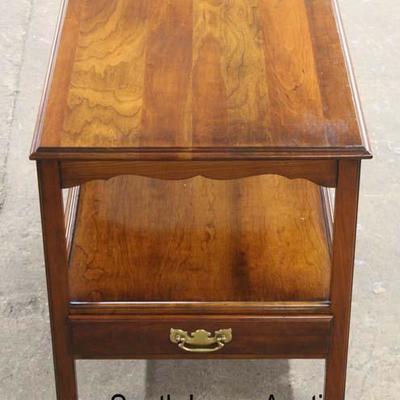  SOLID Cherry â€œStatton Furnitureâ€ One Drawer 2 Tier Lamp Table

Auction Estimate $50-$100 â€“ Located Inside 