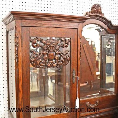  ANTIQUE French Oak 2 Piece Marble Top Curio Buffet with Key

Auction Estimate $400-$800 â€“ Located Inside 